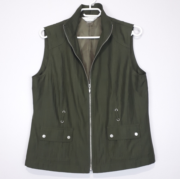 🛍3/$12 ALLISON DALEY Zipper Vest - Picture 1 of 6